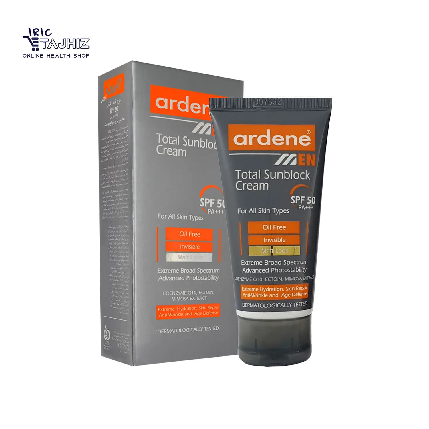 کرم ضد آفتاب SPF 50 فاقد چربی آقایان آردن Ardene حجم 50 میلی لیتر — تصویر ۲