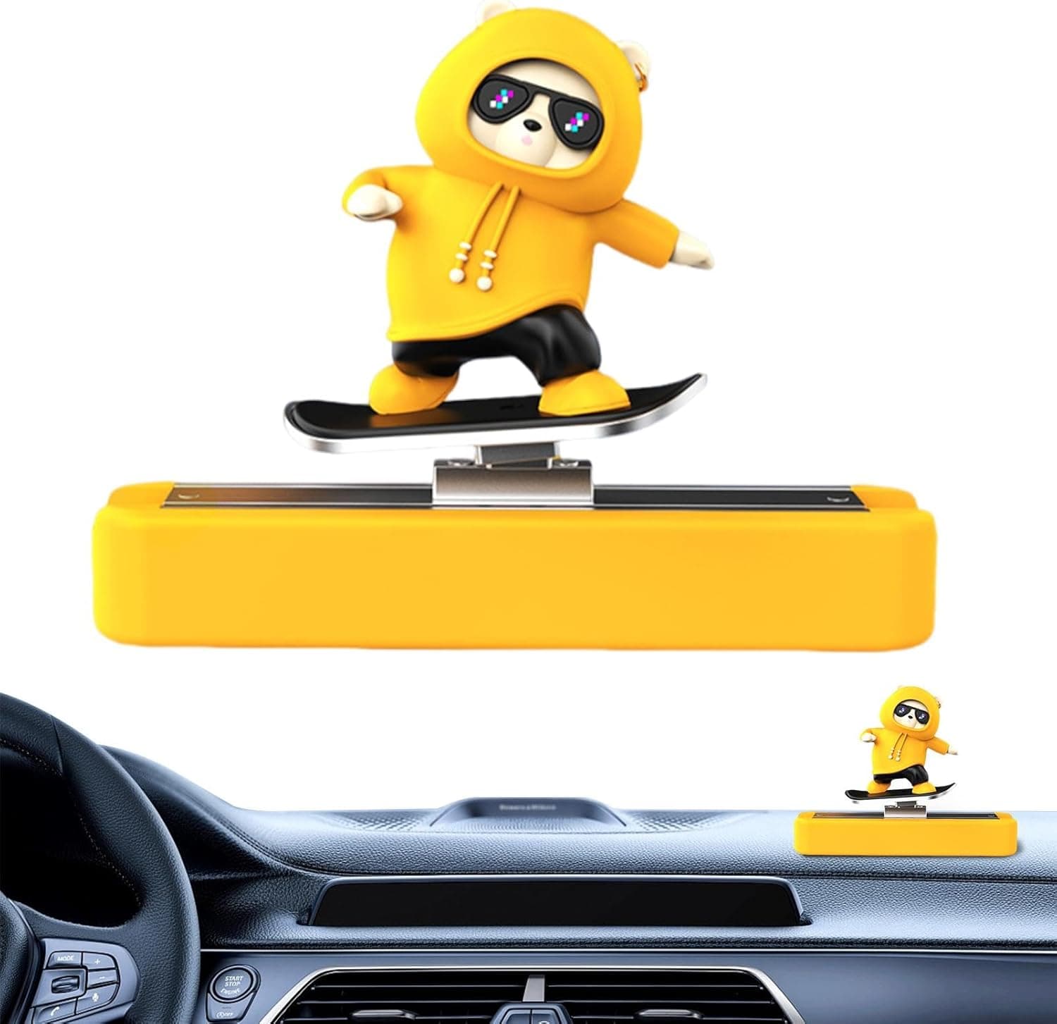 گجت خرس اسکیت سوار متحرک خودرو تلفنپارک دار