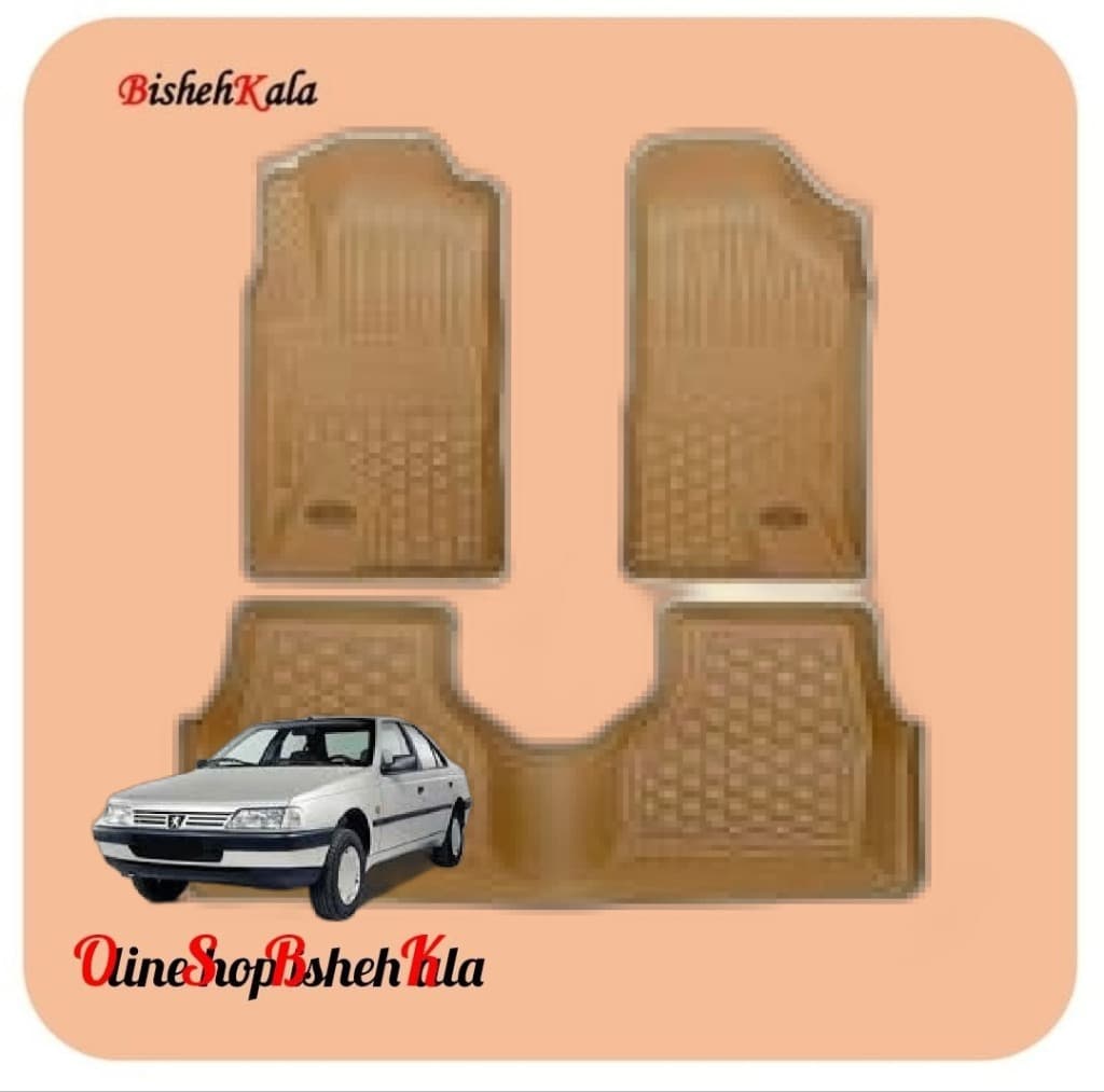 کفپوش مشکی سه بعدی لاکچری خودروی پژو 405 کد(7)