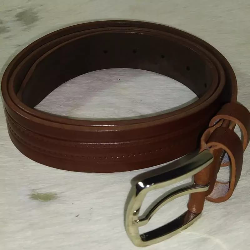 غیرفعال کمربند چرم طبیعی مردانه قهوه ای روشن کدk22106