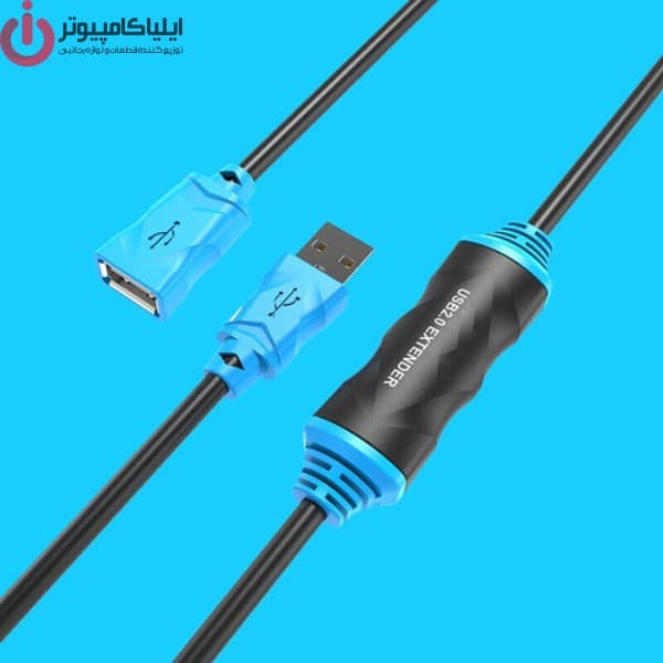 کابل افزایش طول USB2.0 برند کی نت مدل K-CUE20100 به طول 10 متر — تصویر ۵
