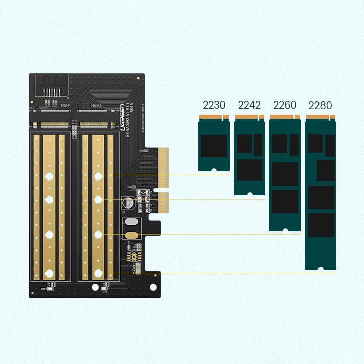 مبدل PCI Express X4 Gen3 یوگرین مدل UGREEN CM302-70504 — تصویر ۳