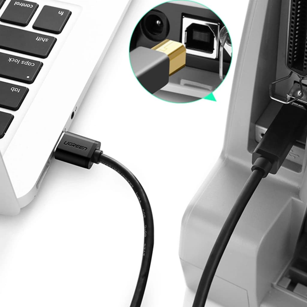 کابل 3.0 USB پرینتر یوگرین مدل UGREEN US210-10372 طول 2 متر — تصویر ۵