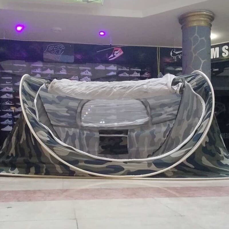 چادر کمپ 2نفره قایقی پارچه سیلور ضدآب — تصویر ۳