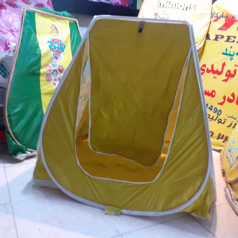 چادربازی کودک فنری باب اسفنجی رنگ فسفری — تصویر ۲