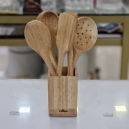 سرویس کفگیر و ملاقه چوبی یونیک کد UN-1106 — تصویر ۲