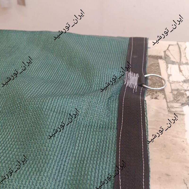 شید گلخانه سایبان 80 درصد (ابعاد 8 در 4) دوردوزی شده و حلقه دار — تصویر ۲