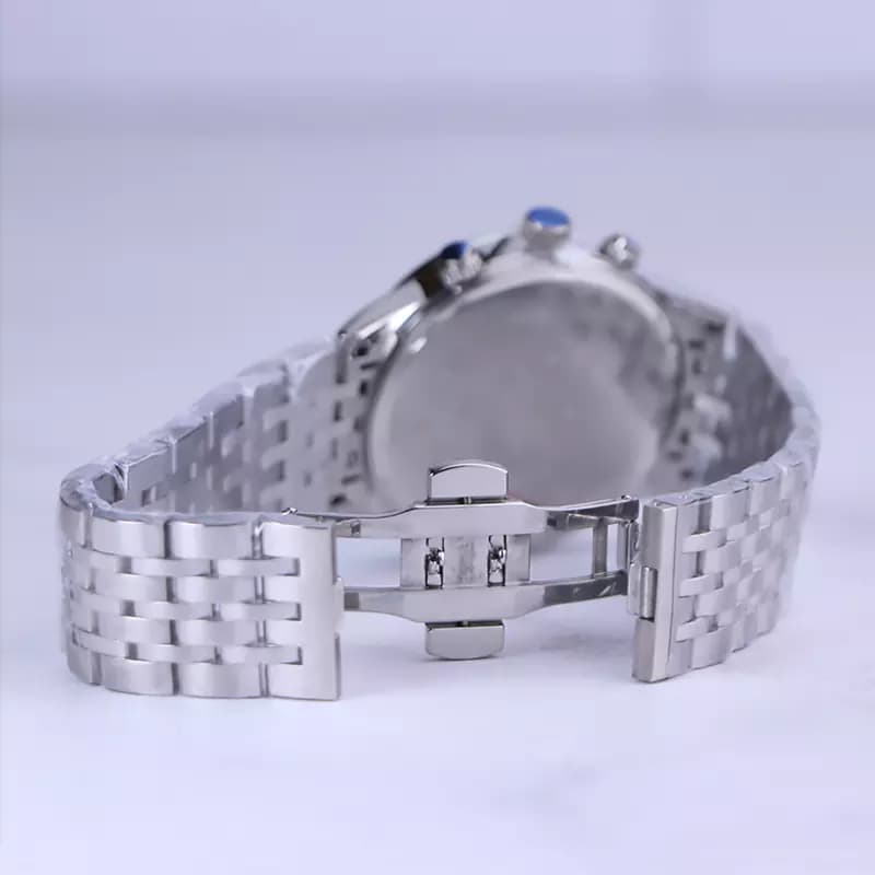 ساعت مچی الگانس مردانه فلزی نقره ای صفحه سفید G 9766/9 — تصویر ۳