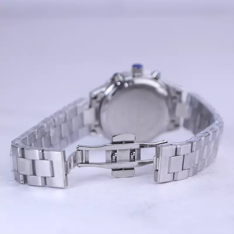ساعت مچی الگانس زنانه فلزی نقره ای صفحه سبز L 9766/8 — تصویر ۳
