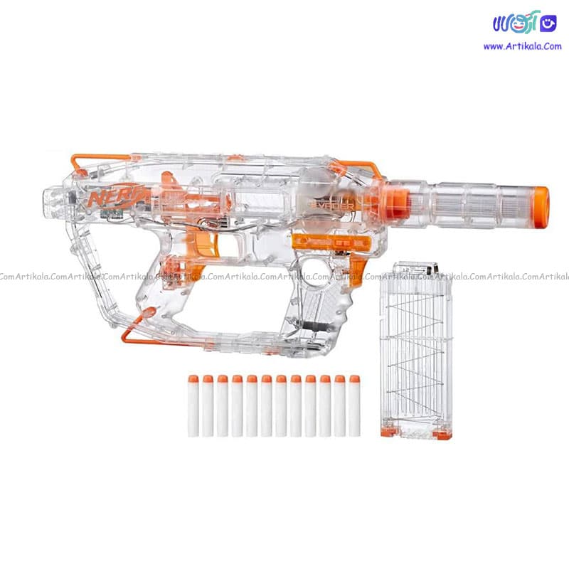 اسباب بازی تفنگ برند NERF مدل شفاف GHOST OPS