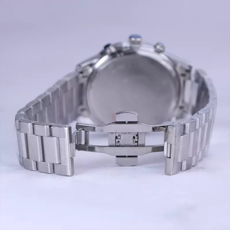 ساعت مچی الگانس مردانه فلزی نقره ای صفحه مشکی G 9766/14 — تصویر ۳