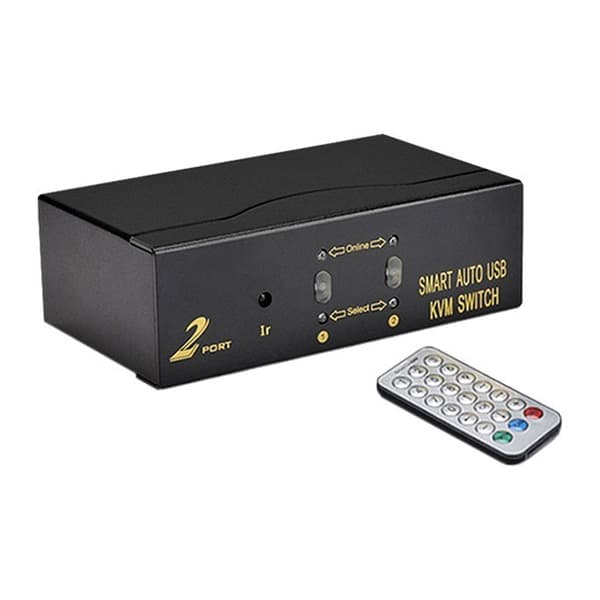 سوئیچ KVM VGA دو پورت فرانت مدل FN-K2US به همراه ریموت