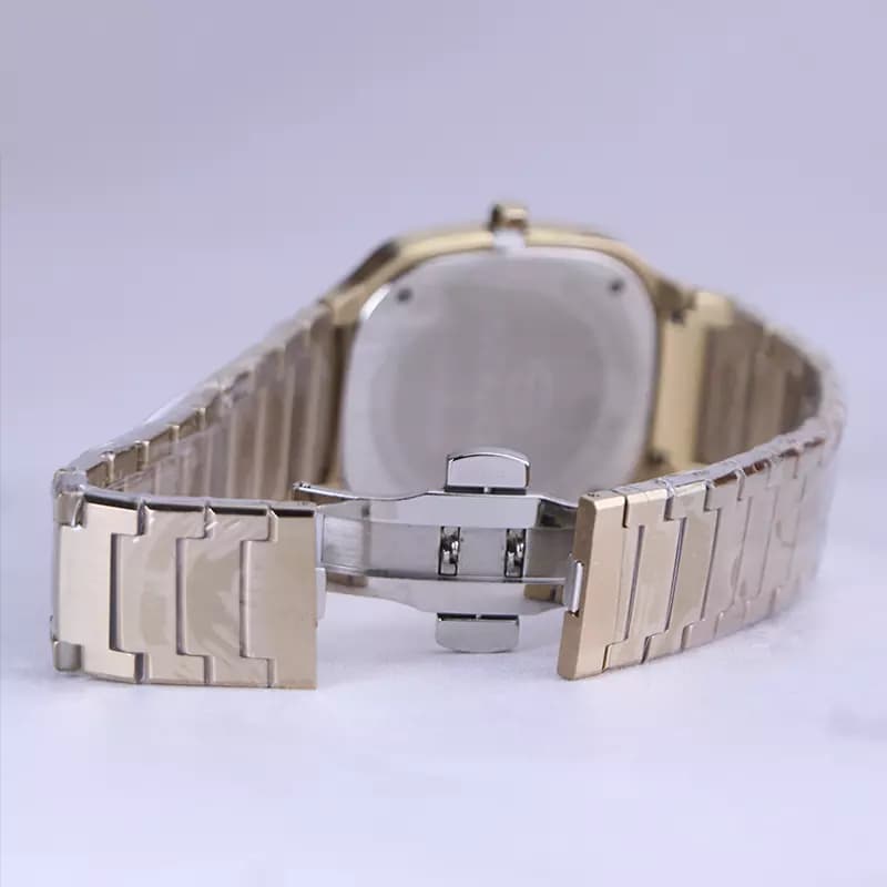 ساعت مچی سولیدا مردانه فلزی طلایی صفحه مربع سبز G 6123/6 — تصویر ۳