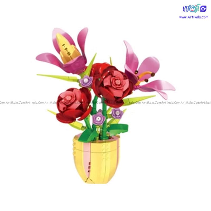 لگو گلدان گل رز و سوسن 21001 Rose & Lily Flower