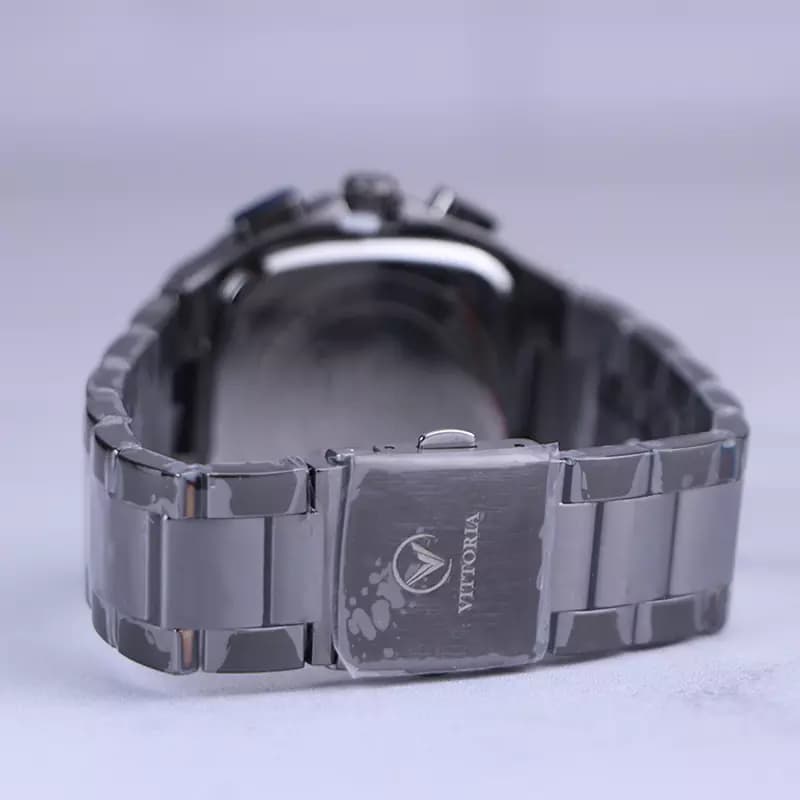 ساعت مچی ویتوریا مردانه فلزی دودی صفحه مربع VT 3185/2 — تصویر ۵