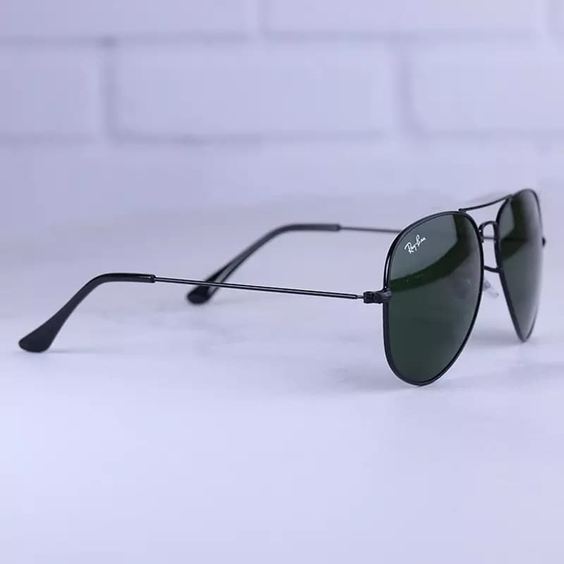 عینک آفتابی ری بن مردانه فلزی عدسی سبز خلبانی RB 3025/5 — تصویر ۴