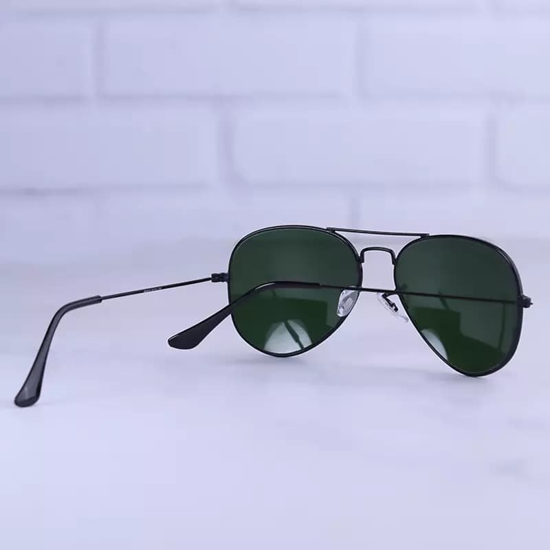 عینک آفتابی ری بن مردانه فلزی عدسی سبز خلبانی RB 3025/5 — تصویر ۳
