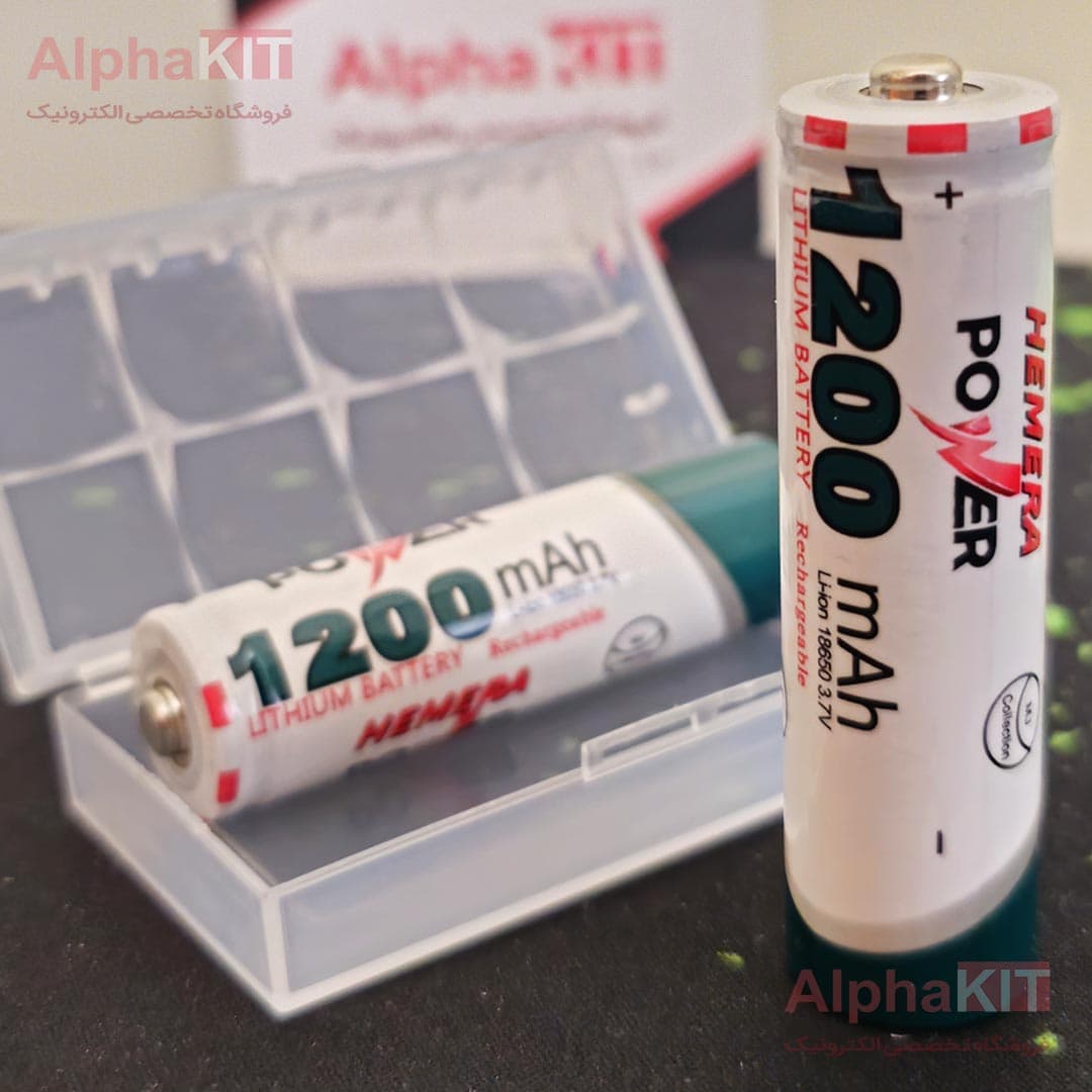 باتری لیتیوم یون 3.7V سایز 18650 1200mAh مارک ULTRA POWER — تصویر ۴