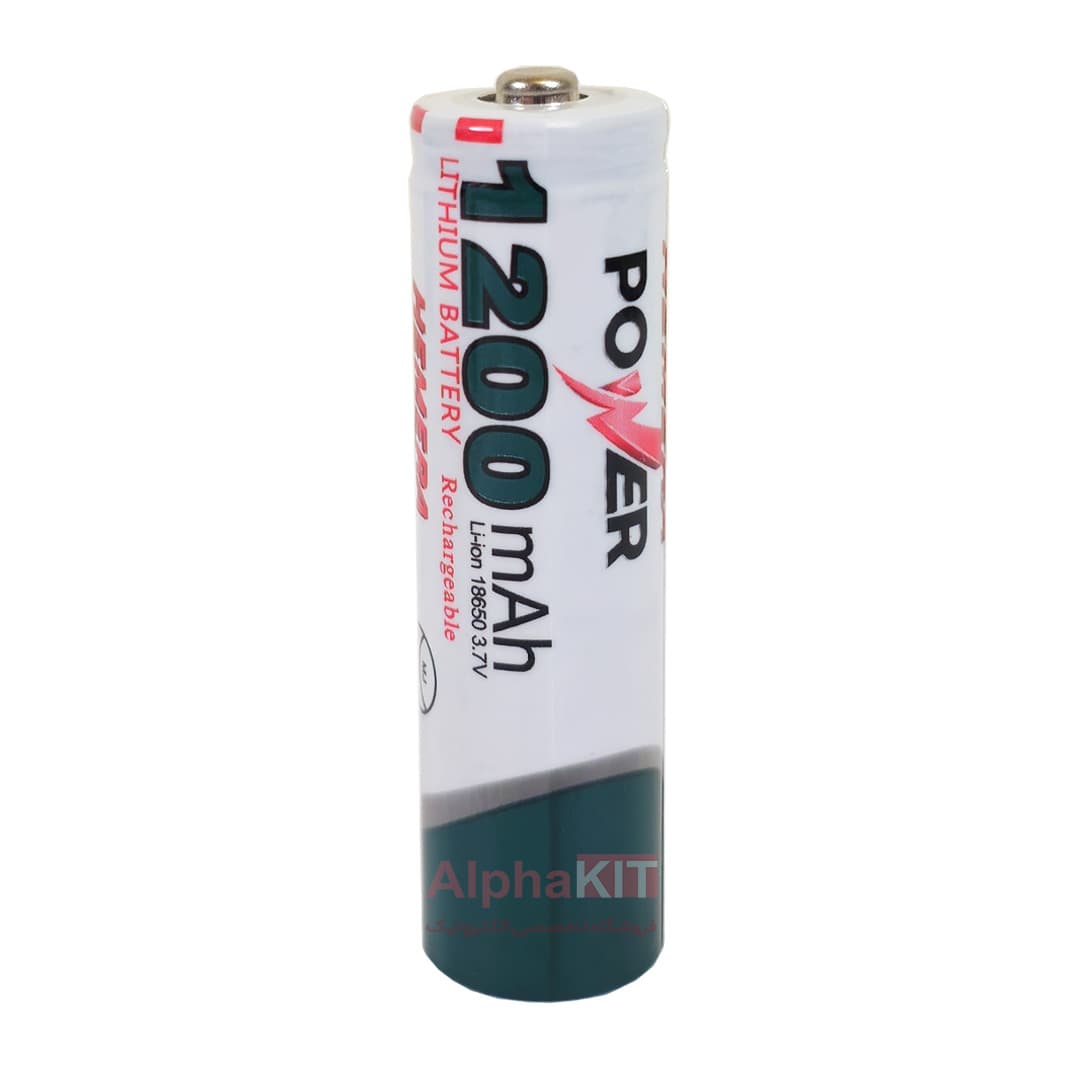 باتری لیتیوم یون 3.7V سایز 18650 1200mAh مارک ULTRA POWER