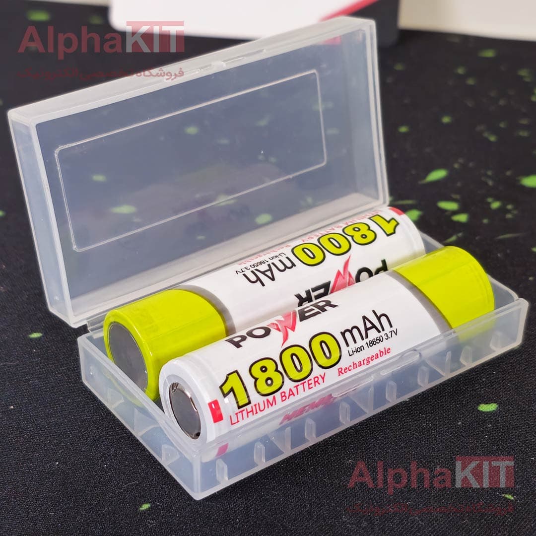 باتری لیتیوم یون 3.7V سایز 18650 1800mAh مارک ULTRA POWER سر تخت — تصویر ۳