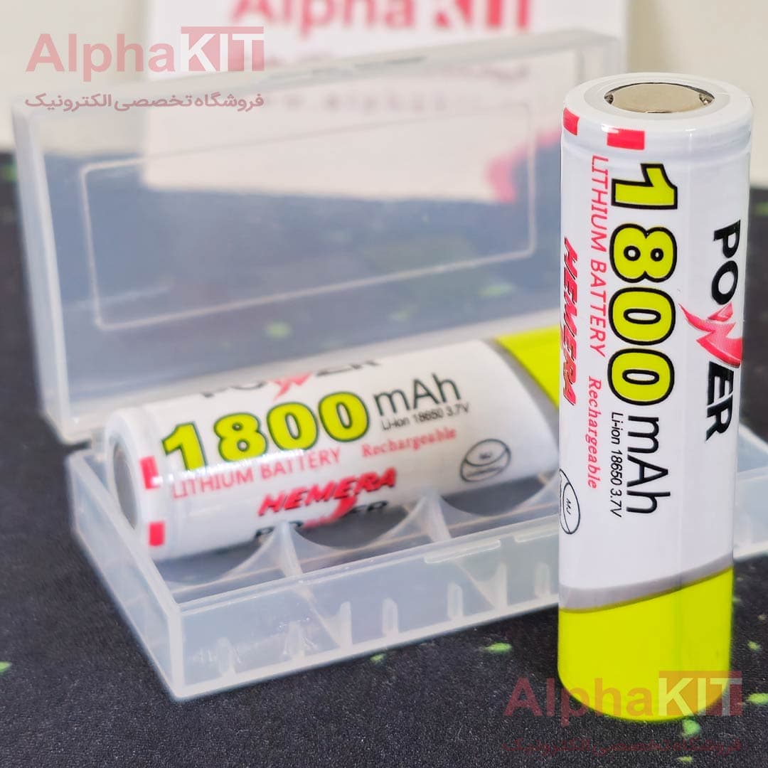 باتری لیتیوم یون 3.7V سایز 18650 1800mAh مارک ULTRA POWER سر تخت — تصویر ۴