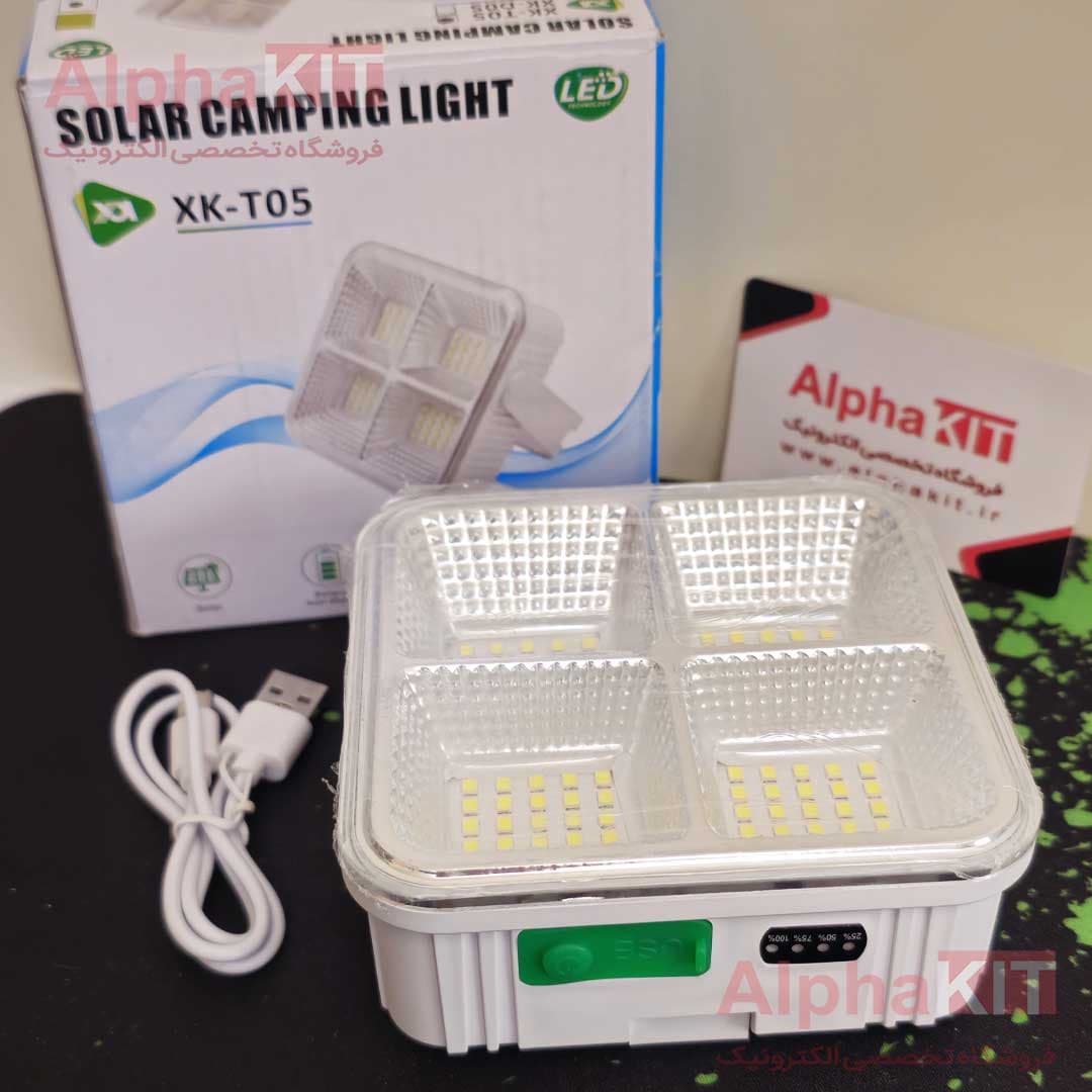 پروژکتور شارژی خورشیدی 100 وات مدل XK-T05 — تصویر ۵