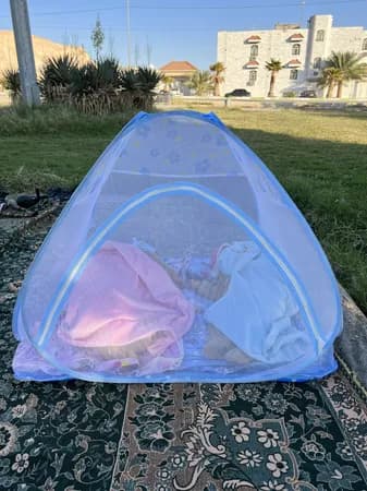 پشه بند کودک اسپرینگ مدل کلبه آبی کد K21277