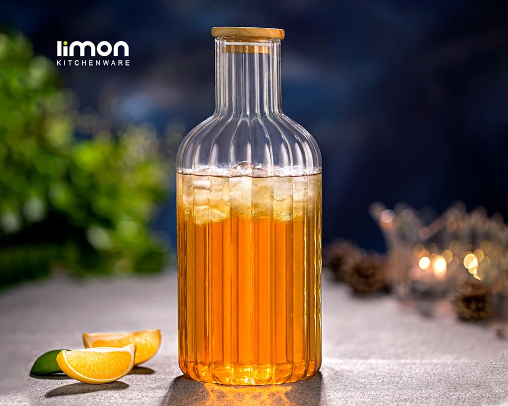 بطری 1.4 لیتر لیمون درب چوبی 2355
