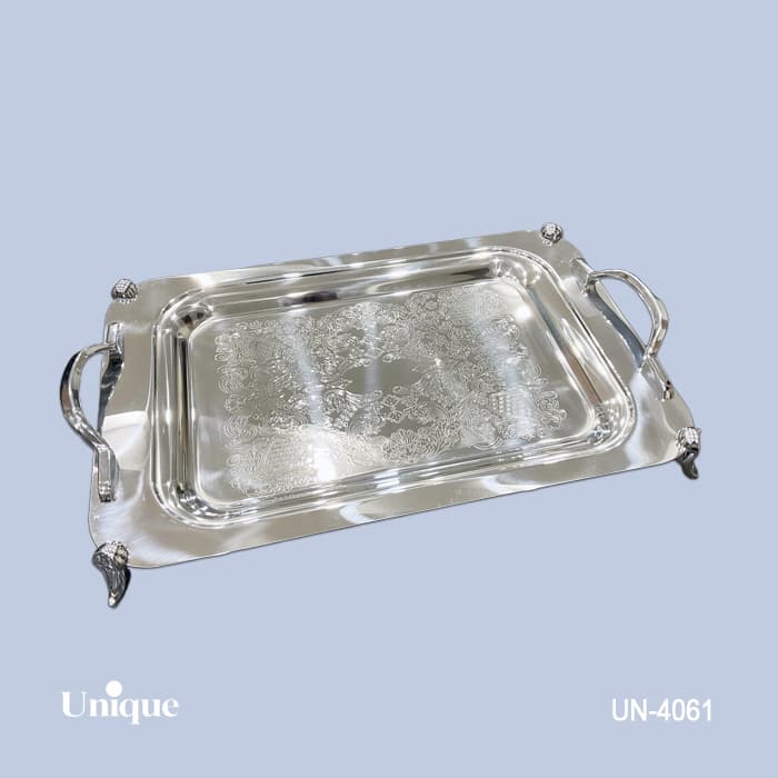 سینی براق استیل پایه دار بزرگ UN-4061