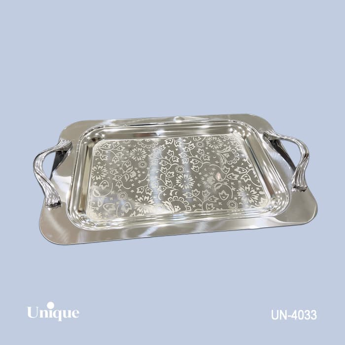 سینی براق استیل بدون پایه بزرگ UN-4033 — تصویر ۲