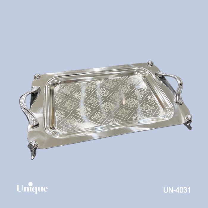 سینی براق استیل پایه دار بزرگ UN-4031