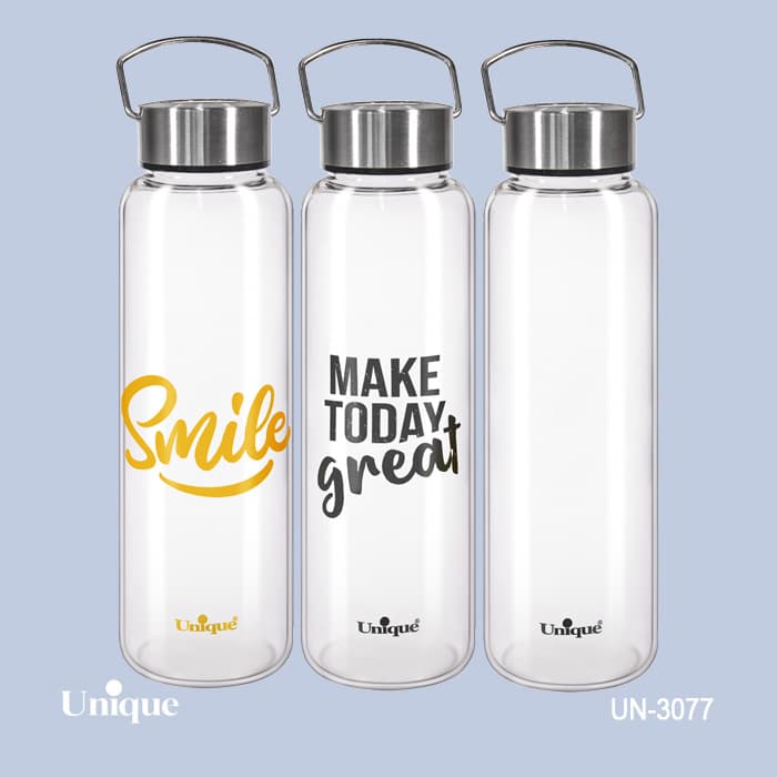 بطری آب متوسط استیل دسته دار UN-3077