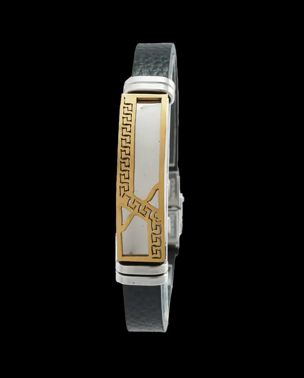 دستبند چرم مردانه مدل ورساچه VERSACE کد 2363