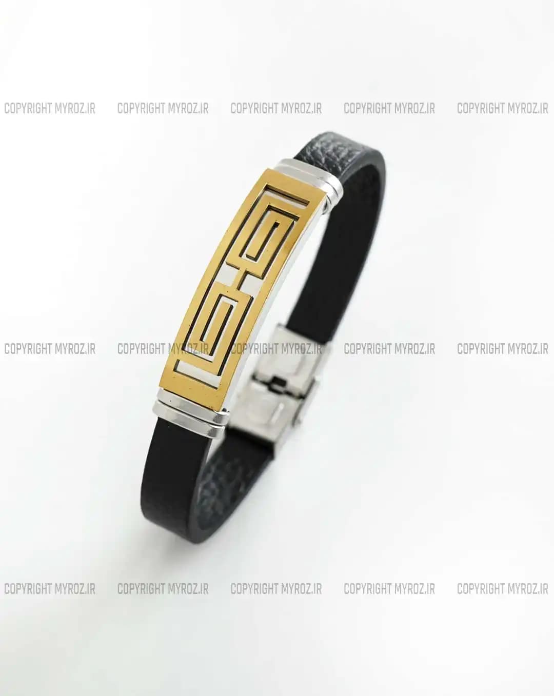 دستبند چرم مردانه مدل ورساچه VERSACE کد 2360 — تصویر ۳
