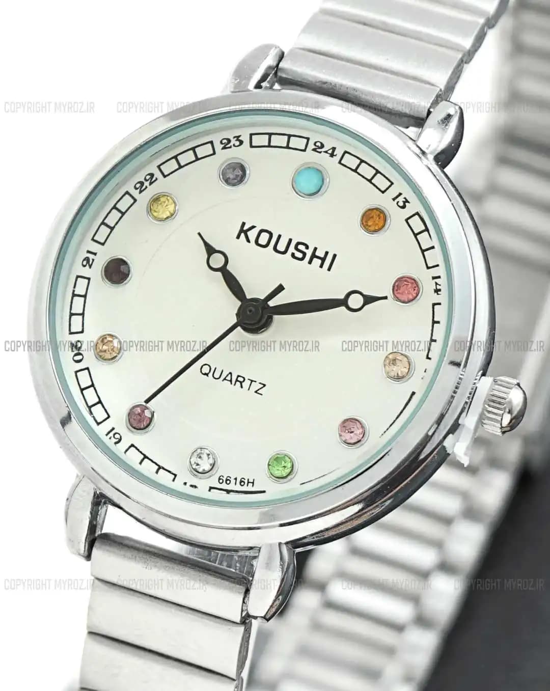 ساعت مچی زنانه کوشی KOUSHI مدل نگینی کد 2296 — تصویر ۵