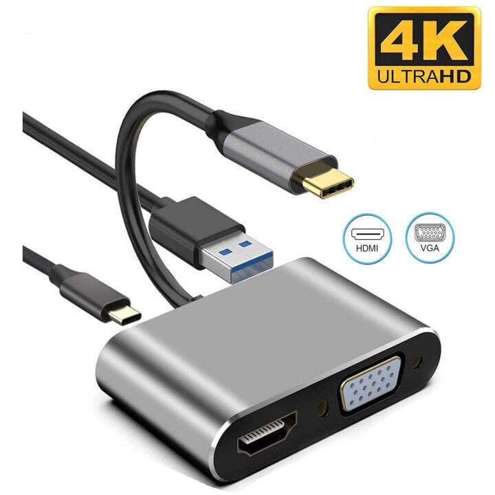 هاب 4 پورت تایپ سی Type-C To HDMI 4 In 1 Adapter کد 5254 — تصویر ۳