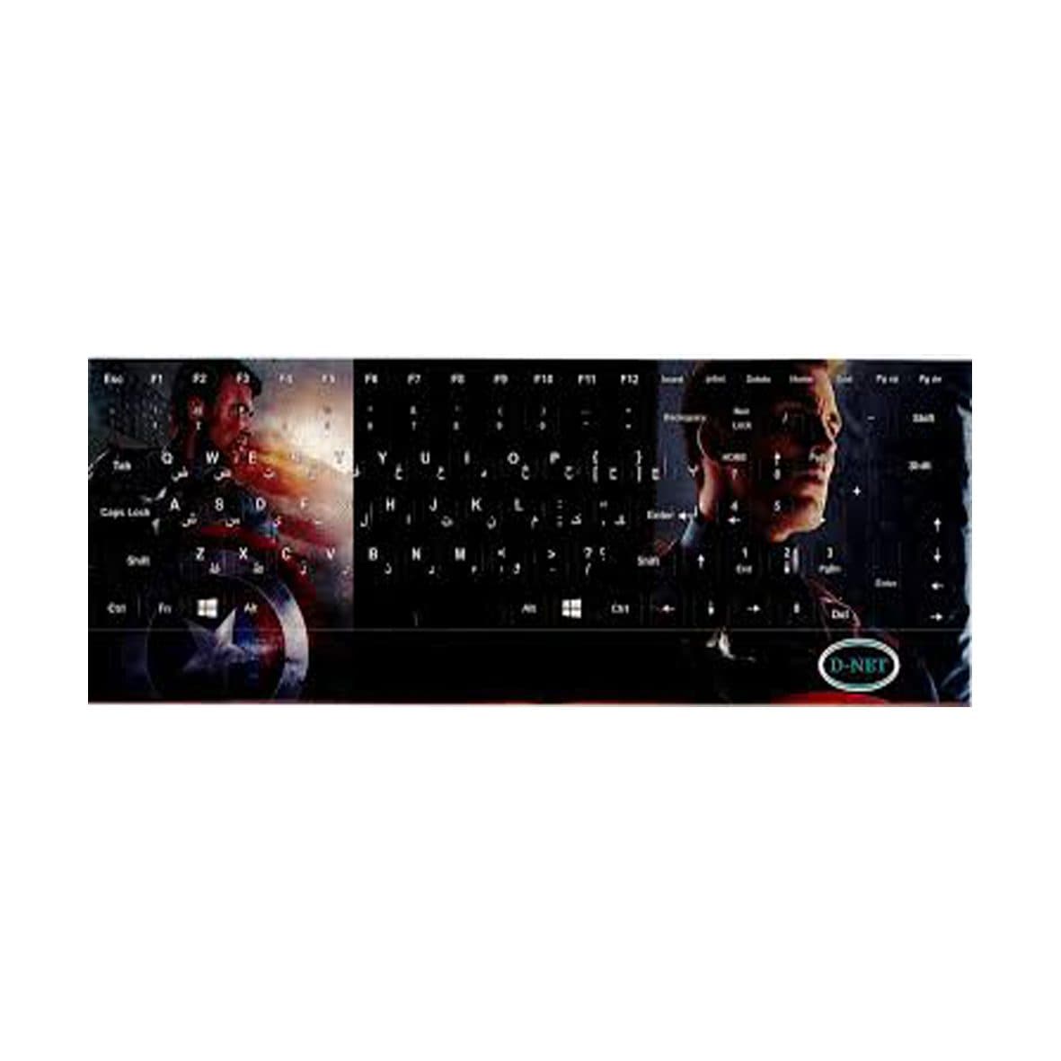 برچسب حروف فارسی طرح کاپیتان آمریکا کد 6244