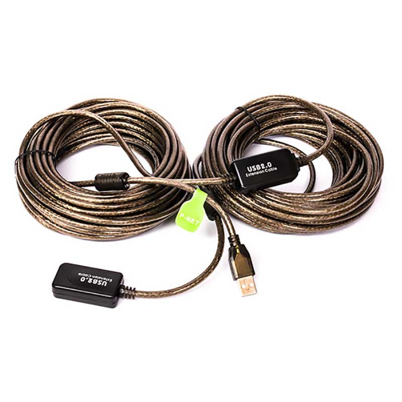 کابل افزایش طول USB برد دار پی نت به طول 25 متر کد 2265 — تصویر ۲