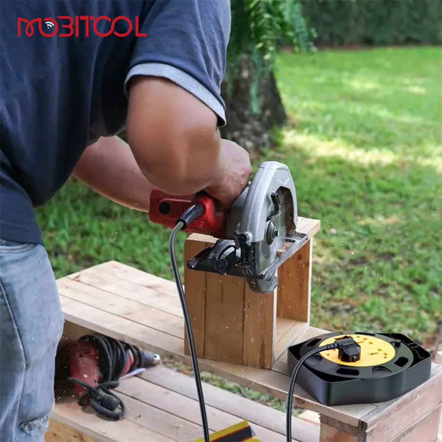 چند راهی برق حلقه ای با کابل 10 متری پرودو Porodo 4AC Extension Cable Reel with UK Plug PD-4ACEC10M — تصویر ۳