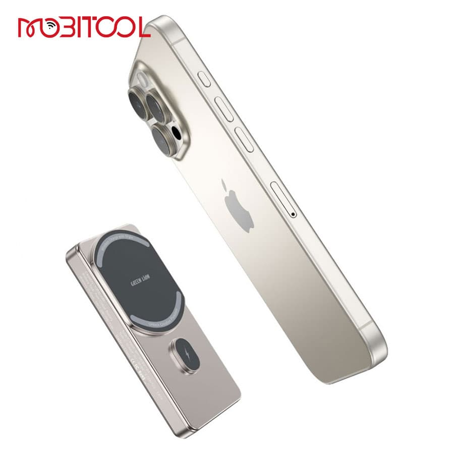 پاوربانک مگ سیف 10 هزار گرین لاین Green Lion Milton 10000mAh Powerbank Magsafe — تصویر ۵