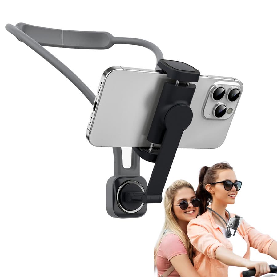 هولدر گردنی مگنتی سیلیکونی موبایل پرودو Porodo Smartphone Neck Mount PD-NKSMS-BK