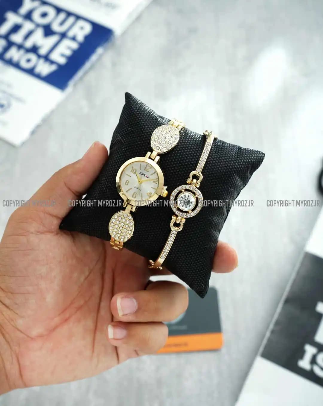 ست ساعت مچی و دستبند زنانه TIME4U کد 2250 — تصویر ۳