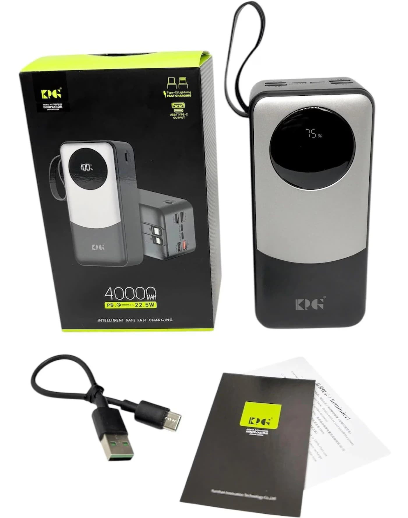 پاوربانک کینگ پاور مدل KPG-402X ظرفیت 40000 میلی آمپر