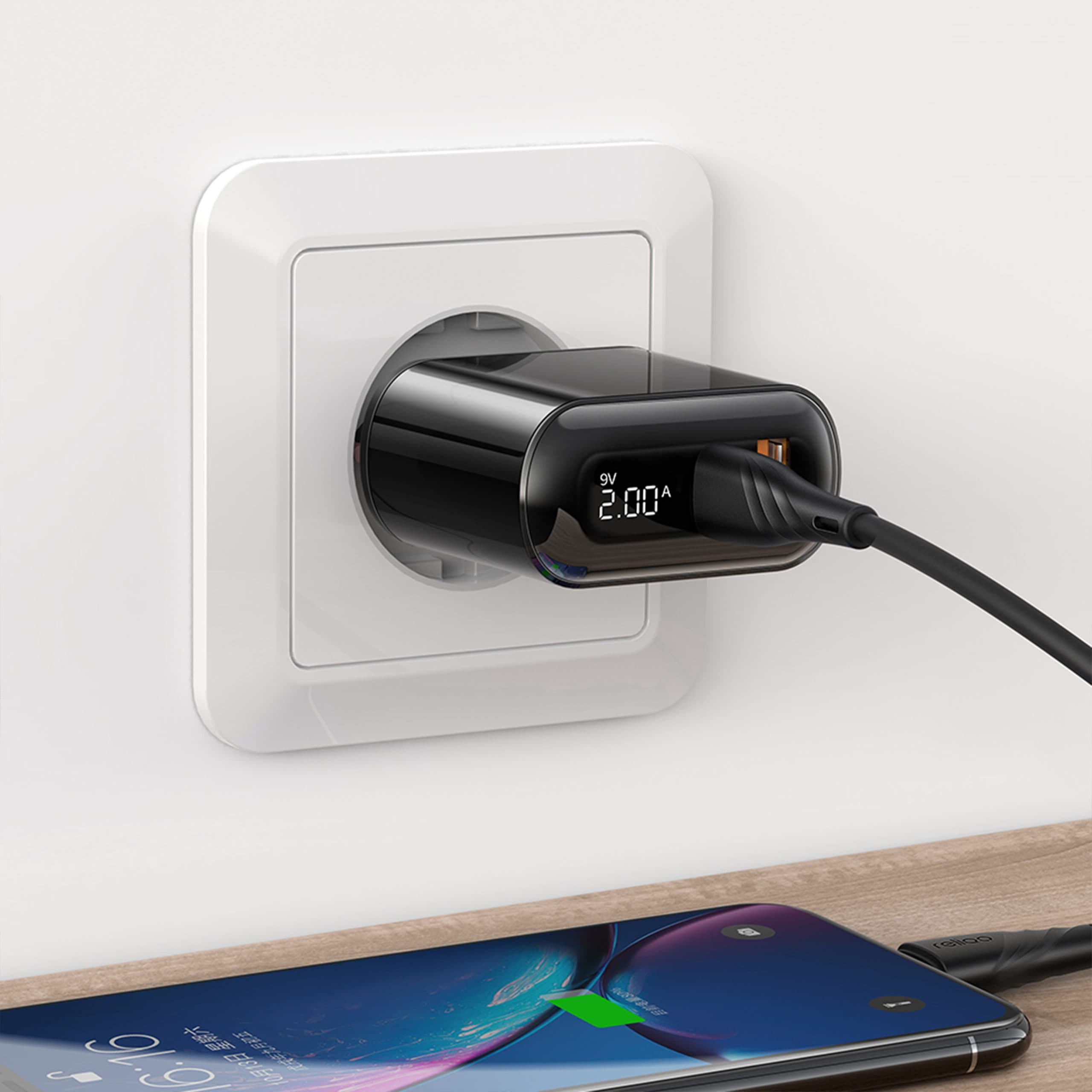 شارژر دیواری 2 پورت مک دودو Mcdodo 20W Digital Display Fast Charger Pro Kit LCH-7170 — تصویر ۴