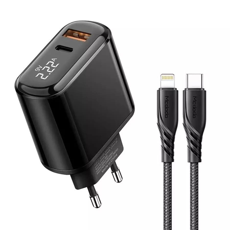شارژر دیواری 2 پورت مک دودو Mcdodo 20W Digital Display Fast Charger Pro Kit LCH-7170 — تصویر ۲