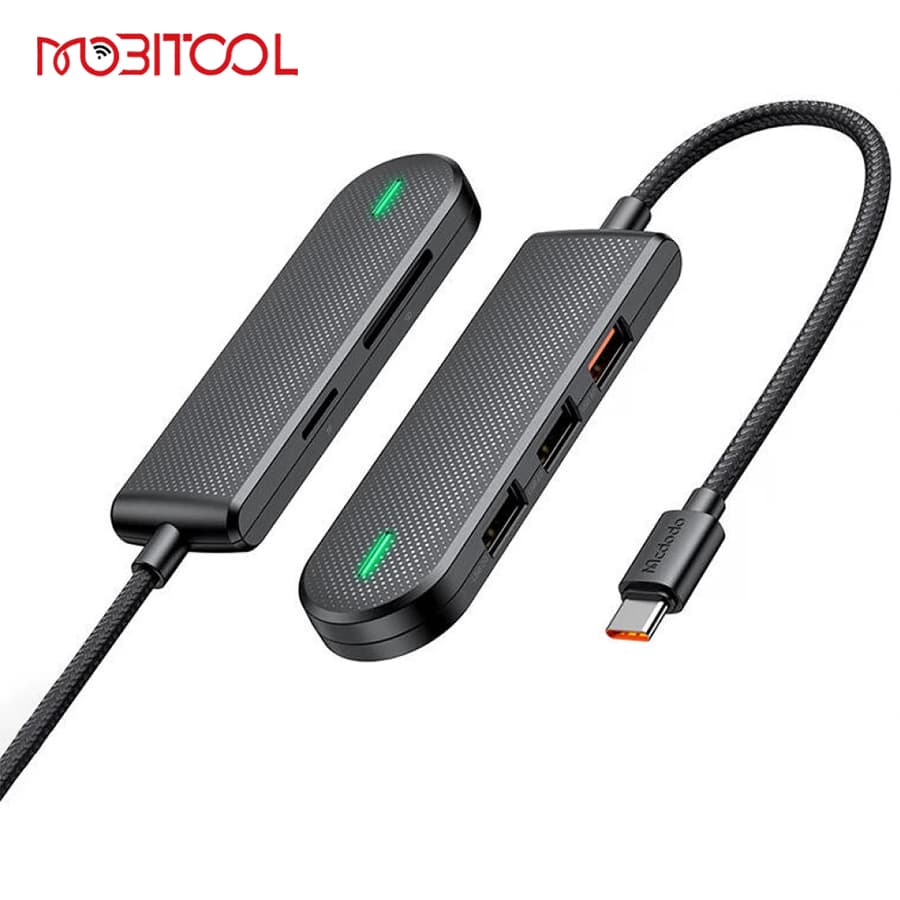 هاب 5 پورت مک دودو 60 وات MCDODO 5 In 1 USB-C Hub HU-1430 — تصویر ۳