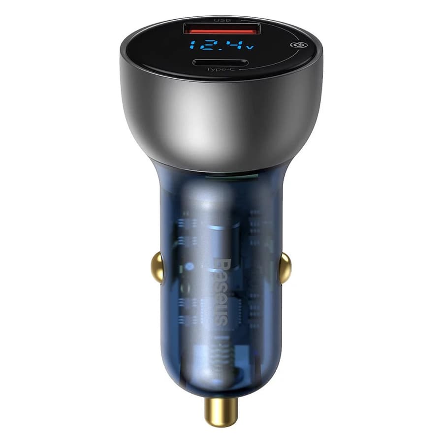 شارژر فندکی سوپر فست شارژ بیسوس Baseus Digital Dual Quick Charger CCKX-C0A 65W