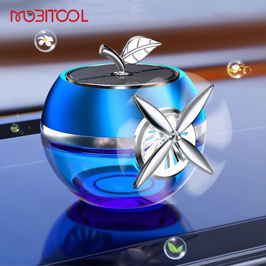 خوشبوکننده خورشیدی ملخی طرح سیب ماشین Solar Car Air Freshener — تصویر ۳