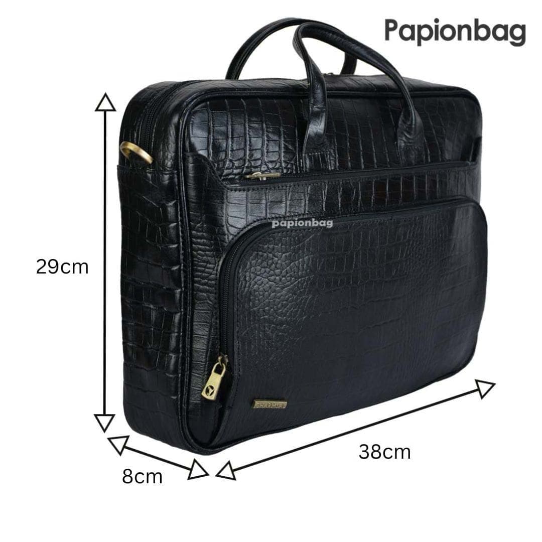 کیف اداری چرم طبیعی برند چرمسال کد643 — تصویر ۲