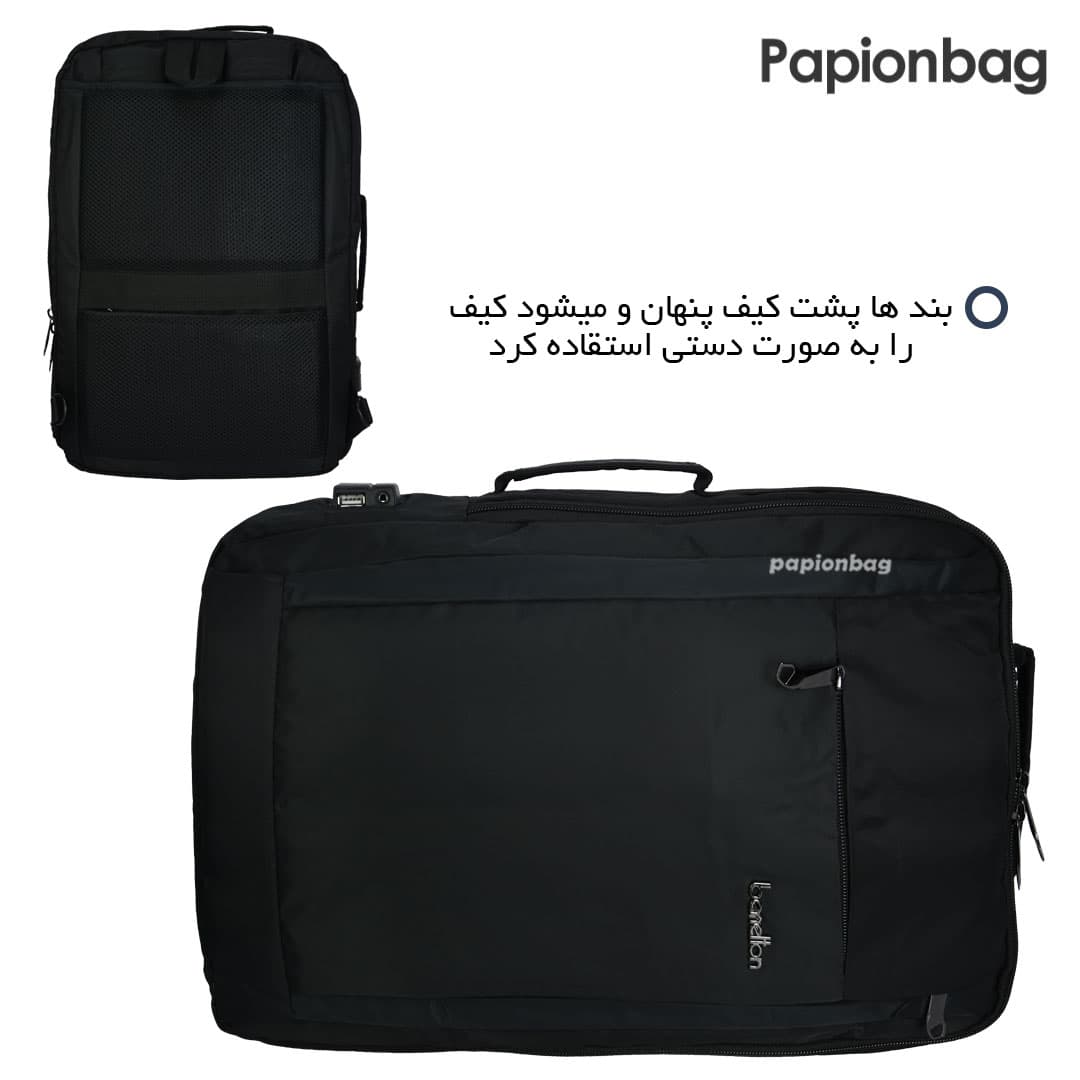 کوله لپ تاپی با قابلیت افزایش حجم بنتون کد586 — تصویر ۳
